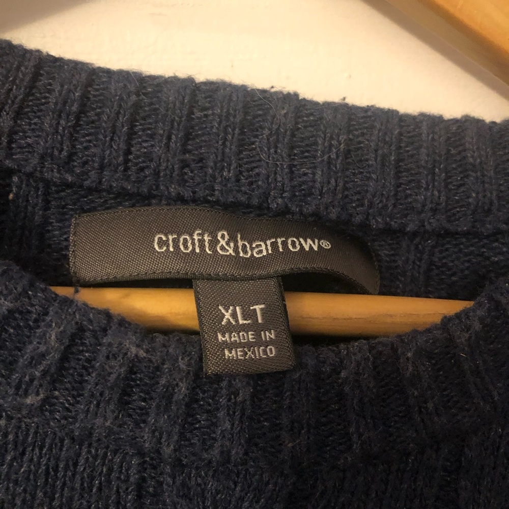 Men’s sweater Croft and Barrow. Blue. XLT